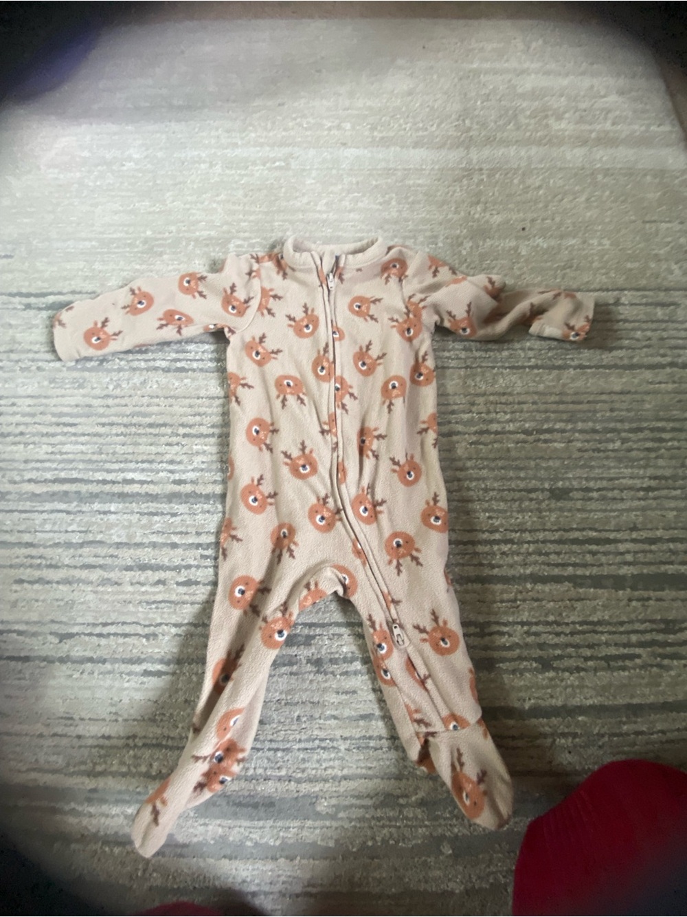 Old Navy Peach Animal Print Footed One-Piece